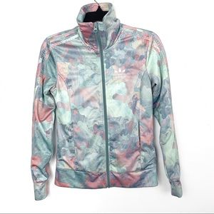 ADIDAS XS FULL ZIP TIE DYE JACKET PASTEL EUC